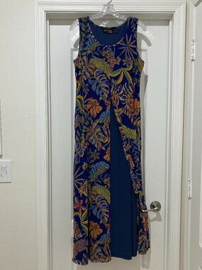 Vibrant Print Knit Maxi